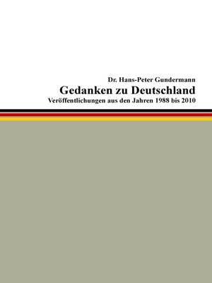 cover image of Gedanken zu Deutschland